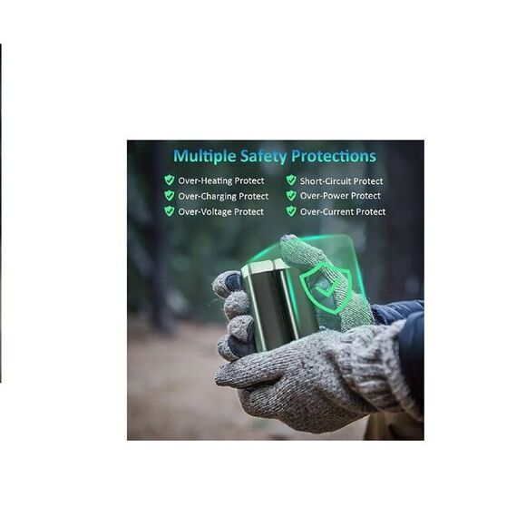 Rechargeable Hand Warmer with Portable Charger Black 3 Heating Levels - Picture 5 of 8